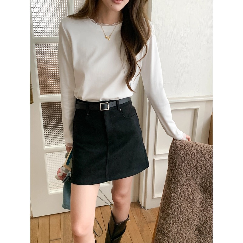 3th Morning Autumn New Collection: Soft Mesh Lace Patchwork Round Neck Long-Sleeve T-Shirt ZY4490