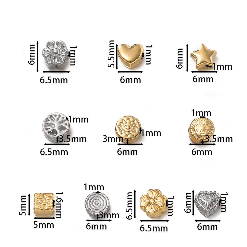 8g Weight Beads Jewelry Making Type DIY Ornament Accessories Classification 10 PCS/Package Quantity 304 Stainless Steel Material Solid Color Pattern All Seasons Season Polished Finish Simple Style Style 10 PCS/Package 304 Stainless Steel Solid Color Polished DIY Ornament Accessories Beads 无