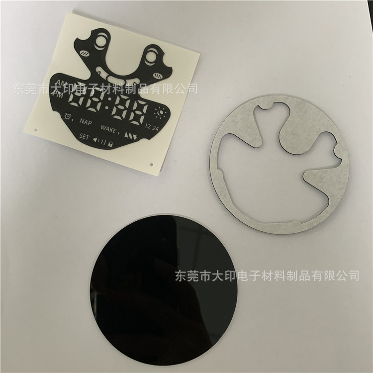 东莞丝印源头厂家PC黑色半透面板+数码管88数显PET均光膜+EVA泡棉