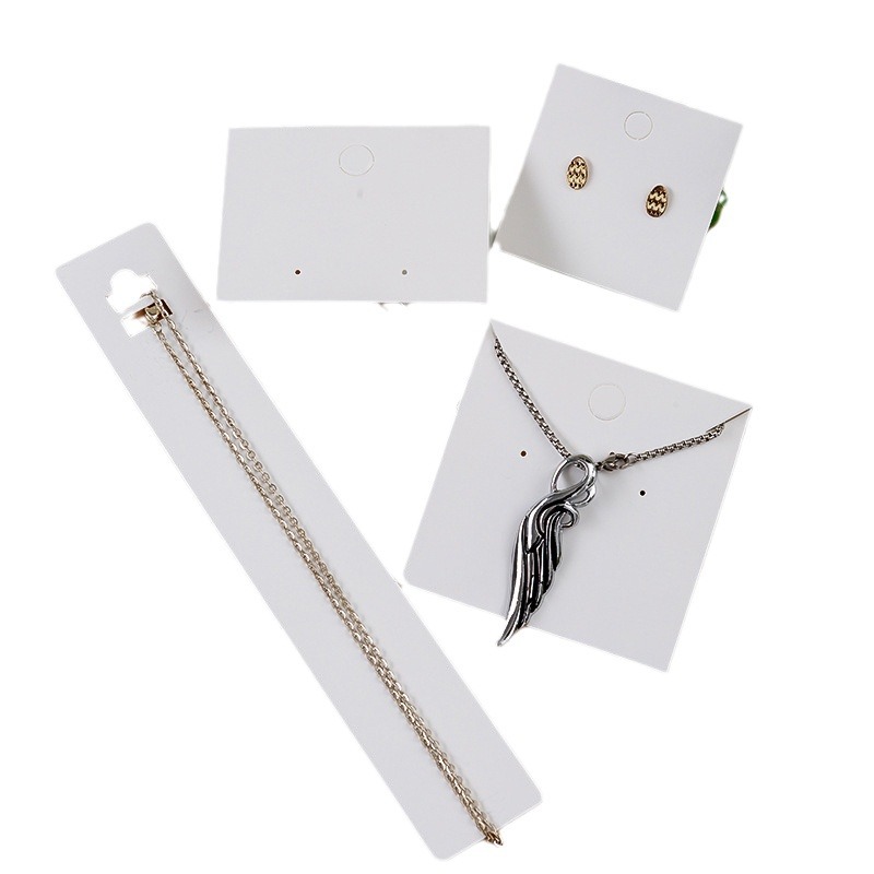 Tarjeta de papel de embalaje anillo tarjeta de clip de pelo pendientes pulsera anillo de pelo broche tarjeta de pendientes personalizada logotipo tarjeta de collar joyería