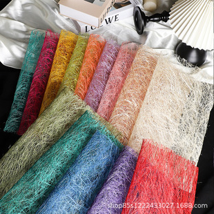 Zhuo Fiber Flower Material and Straw Mesh Flower Blossom Lining with Art Paper Flower Wrapping Material High-grade Flower Wrapping Paper