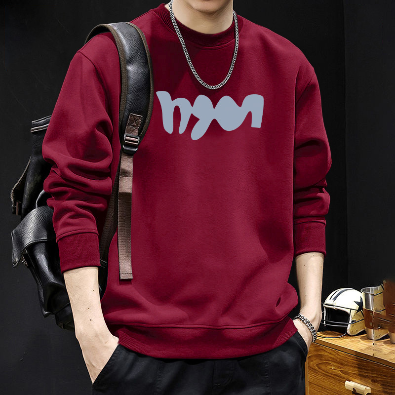 Suéter blanca de cuello redondo para hombres de otoño in tide marca de tendencia nuevo estilo de primavera y otoño suelta chaqueta versátil