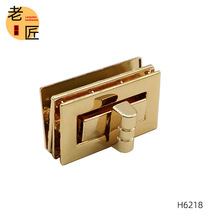 箱包五金配件小方锁女包锁扣合金扭锁包包拧锁扣具长方形旋钮锁扣