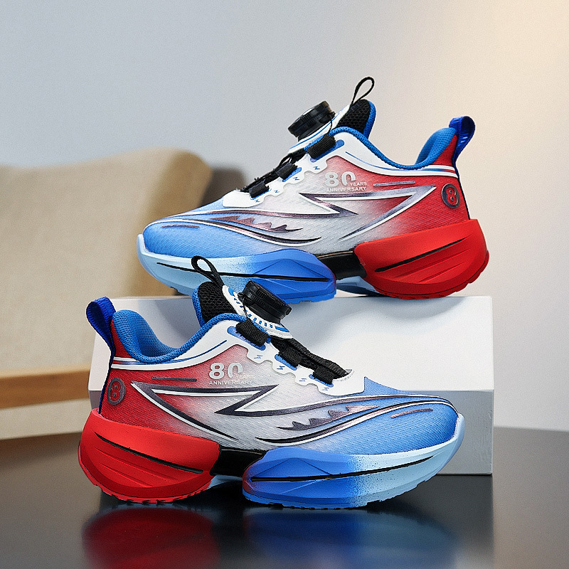 Chitu 8pro zapatos para niños con botones giratorios, zapatos para correr antideslizantes de rebote con amortiguación ligera, zapatos deportivos de prueba física para estudiantes masculinos y femeninos