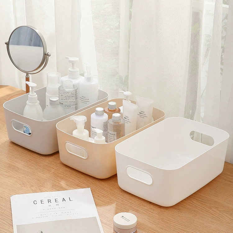 Настольный органайзер для косметики, коробка для хранения мелочей, пластиковая корзина для хранения, контейнер для хранения продуктов и кухонных принадлежностей