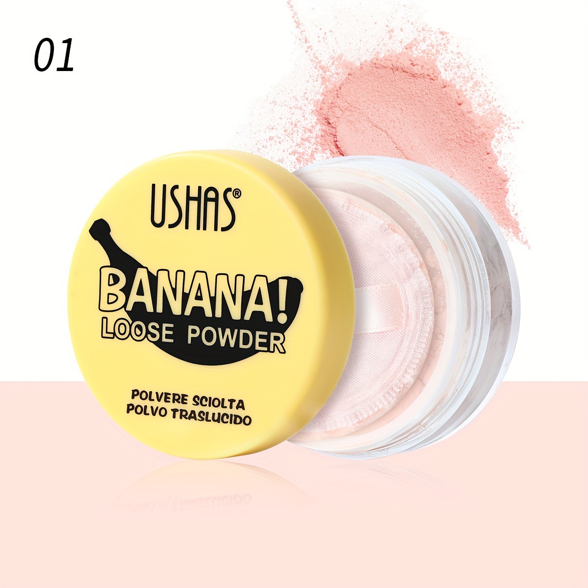 USHAS transfronterizo spot FC650 polvo de polvo de miel polvo de maquillaje impermeable, antiperspirante, control de aceite duradero, brillo mate
