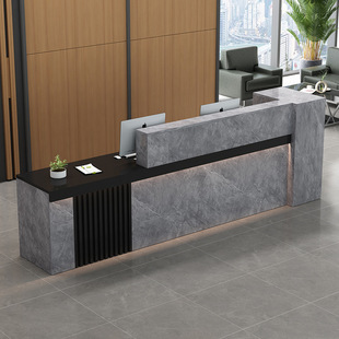 Reception Desk Baking Paint Shop Clothing Store Counter Bright Imitation Marble Bar Table Corner Cashier