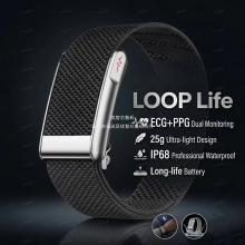 跨境蓝牙运动LOOP手环无屏HRV心率体温血氧ECG心电图健康监测NFC