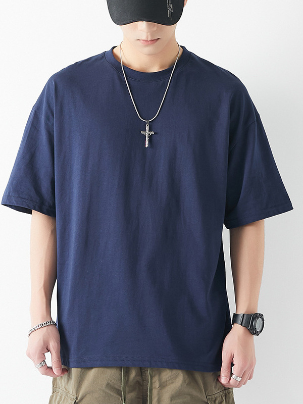 Lktm紳士服 # アメリカ潮牌重ポンド230g半袖tシャツ男女ins基礎モデル純色ボトムアップtシャツtee|undefined