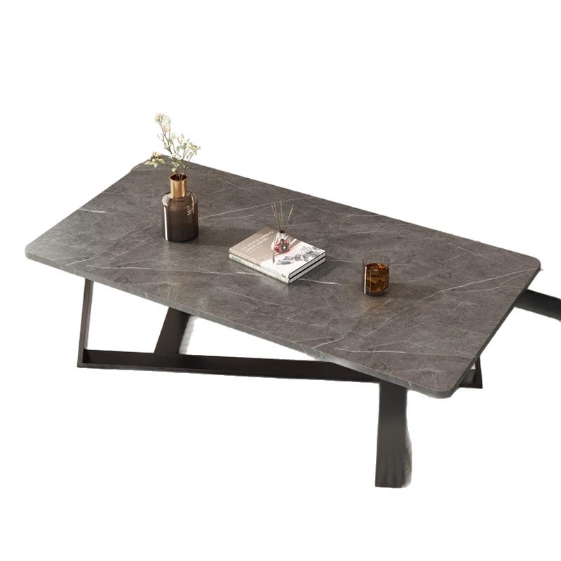 Mesa de té de roca al por mayor personalizada sala de estar nórdica pequeña mesa italiana minimalista moderna mesa de té de balcón de lujo