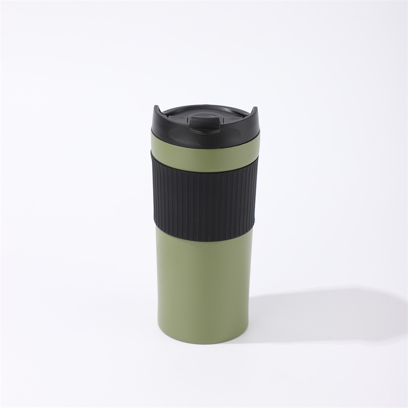 Taza de vacío de acero inoxidable 304 conveniente taza de coche taza de café de presión de mano de perforación con filtro de barra de presión taza portátil