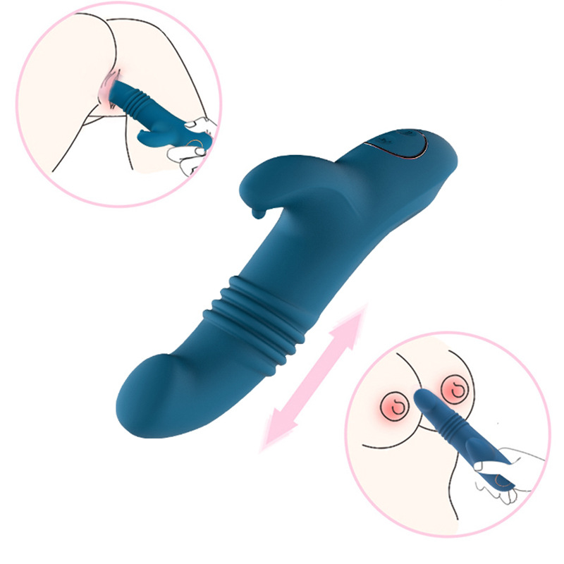 多頻伸縮搖擺棒自動伸縮震動棒AV棒女用自慰棒調(diào)情按摩棒廠家直銷