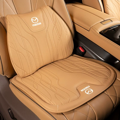 Suitable for Mazda Axela 3/Cx-4/5/8 Atez Cx30 Seat Cushion, Universal Headrest and Waist Support for All Seasons (Waist support) - model-d-seat-cushion-lumbar-support-year-old-brown-mazda