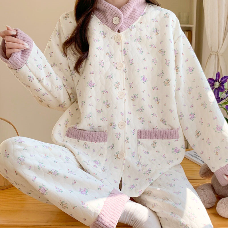 Lunar Clothing Spring and Autumn Postpartum Breastfeeding Pajamas Going Out Air Cotton Thickened Pregnant Women's Pajamas Autumn and Winter Maternal Breastfeeding suit Lunar Clothing Spring and Autumn Postpartum Breastfeeding Pajamas Going Out Air Cotton Thickened Pregnant Women's Pajamas Autumn and Winter Maternal Breastfeeding suit