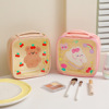 Brand cartoon handheld square cosmetic bag PVC, organizer bag for traveling, Korean style