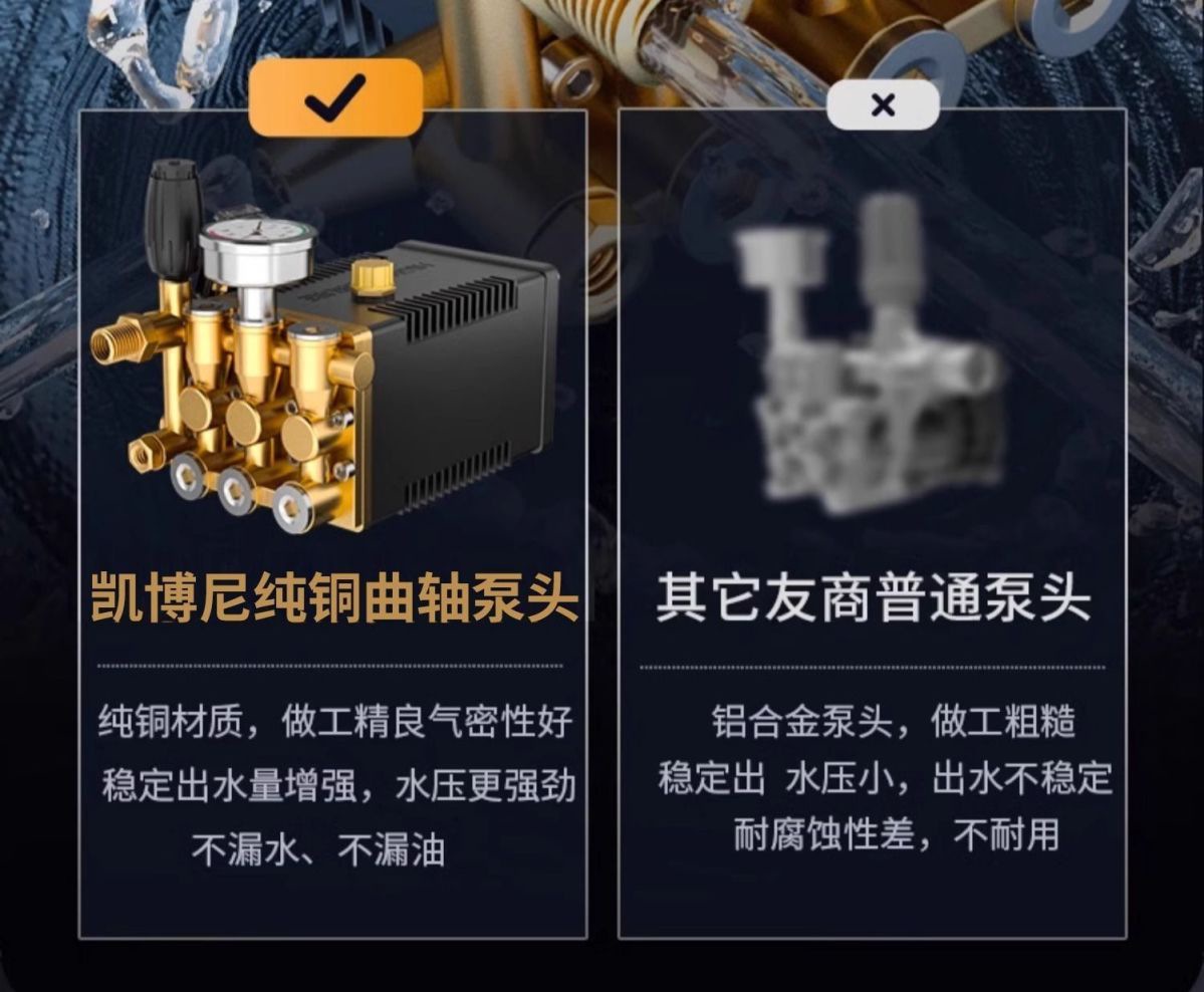 Kaiboni Commercial Washing Machine High Pressure 220V High Power Car Washing Machine Car Wash Shop Farm Powerful Water Gun Water Pump