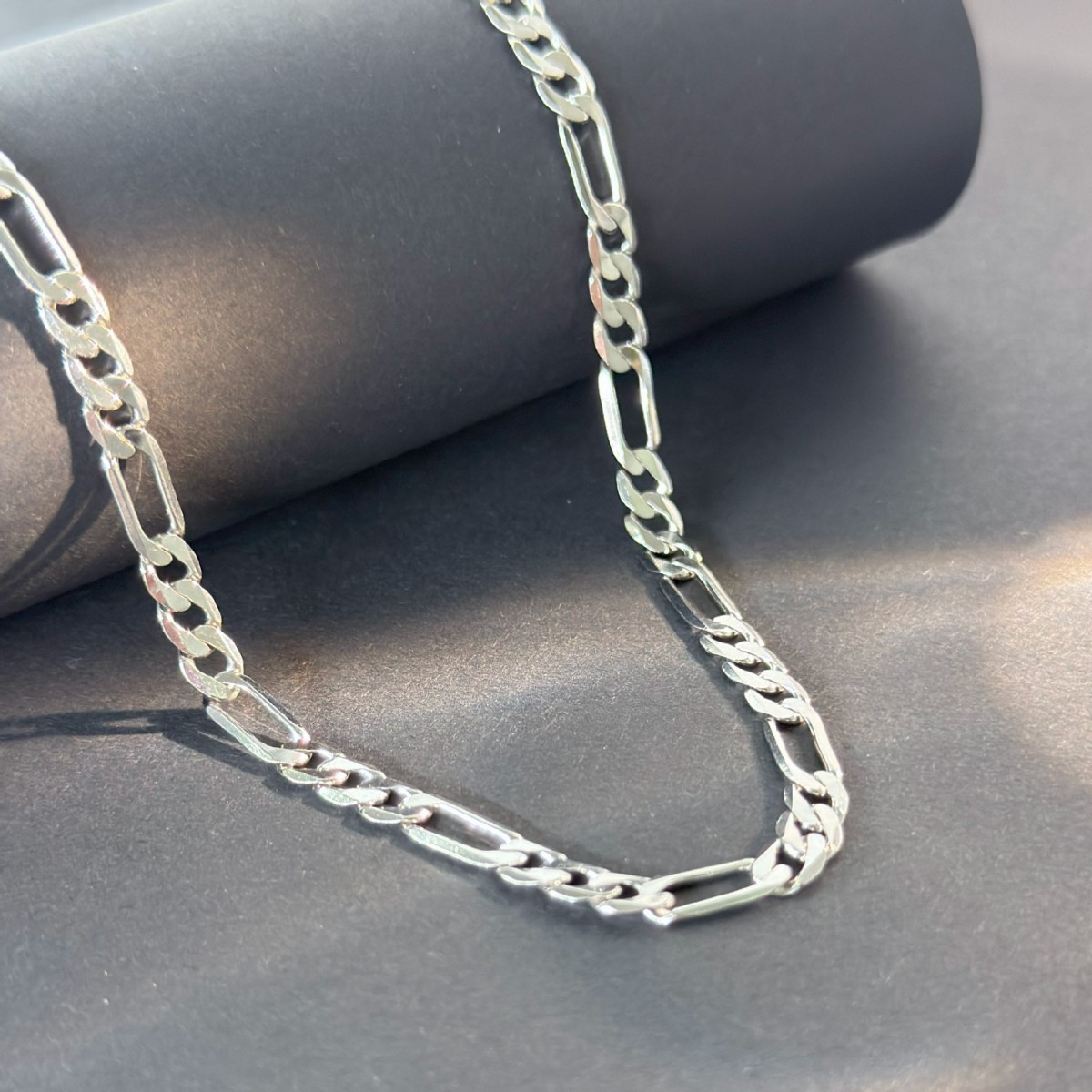 Men's Figaro Chain Necklace In 925 Sterling Silver For Men_voghion.com