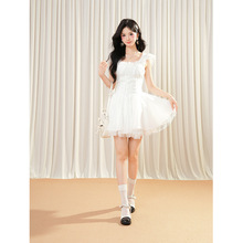 纱与芭蕾 法式重工在逃公主裙网纱蓬蓬裙蕾丝生日连衣裙夏季新款