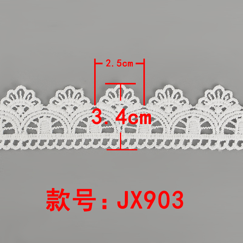 Inventario de gran ancho de seda de leche de encaje de bordado soluble en agua encaje de ropa de mujer vestido accesorios de decoración de ropa infantil