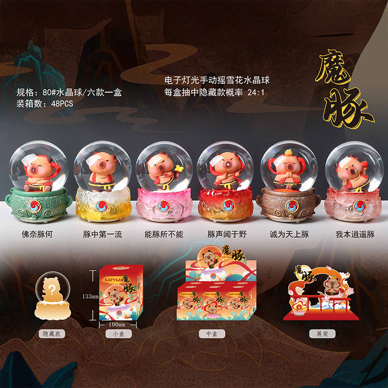 小红书同款豚门许愿农场卡通盲盒创意潮玩卡皮巴拉儿童玩具装饰品|undefined