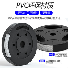 哑铃片通用杠铃片大小孔包胶配重片5-10KG哑铃片家用健身器材工厂