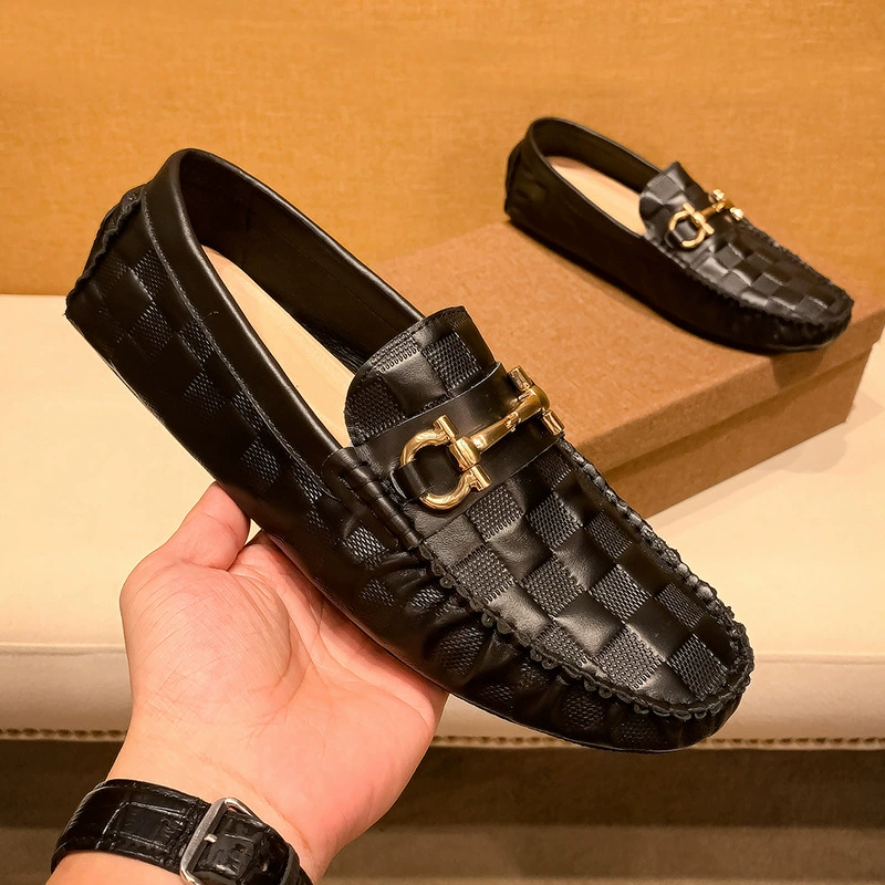 Европейский вокзал роскошные ботинки из бобов мужской 2024 новый конский титул