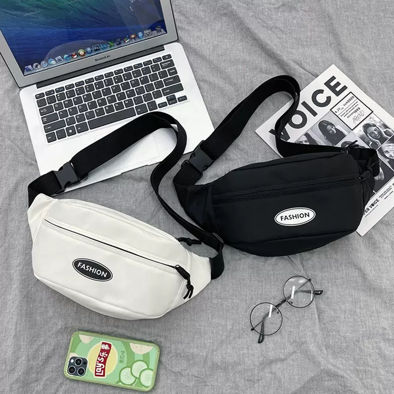 新款男款斜挎包休闲跨包防水男士胸包女士运动时尚多隔层手机腰包