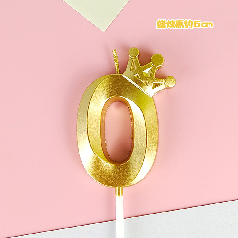 Creative Cartoon Gold Number Candle - Baby First Cake Decoration Birthday Party Supplies_voghion.com