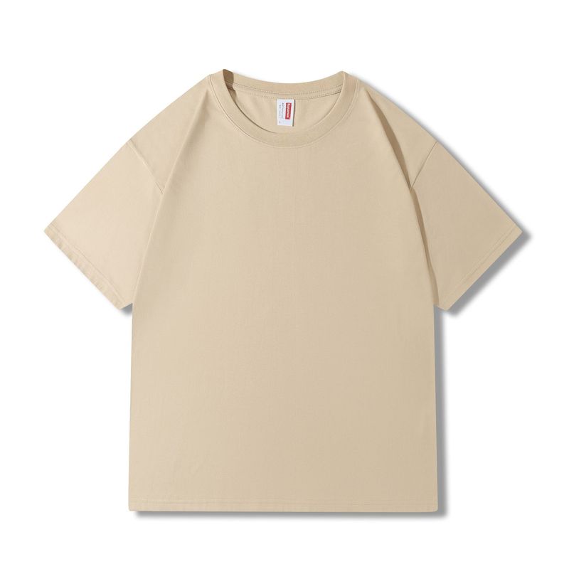 夏 210 グラム純綿 Tシャツメンズハイエンド無地ラウンドネック半袖大きいサイズメンズトレンディなブランドルーズ速乾性トップ夏|undefined