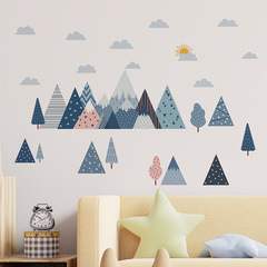 FX-D405卡通個性樹木雲朵客廳背景牆貼紙房間裝飾物品牆貼畫自粘