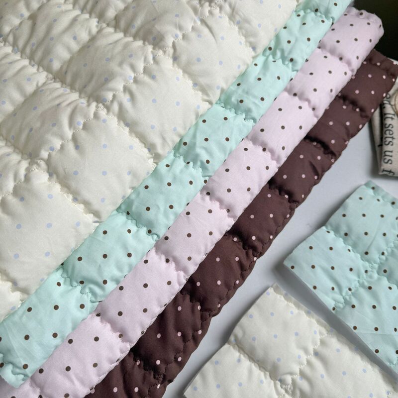 60-Count Quilted All-Cotton Digital Print Fabric, Ins-Style Korean Dots, Cotton Jacket and Pants, Bags, Handmade Quilted Cotton DIY 60-Count Quilted All-Cotton Digital Print Fabric, Ins-Style Korean Dots, Cotton Jacket and Pants, Bags, Handmade Quilted Cotton DIY