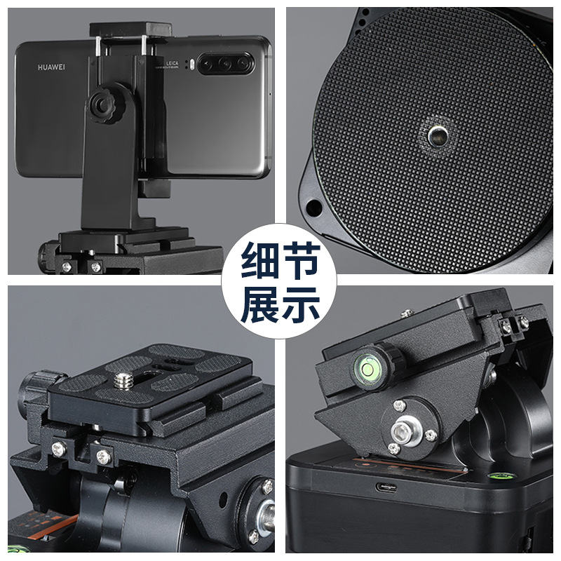 Zhifeng YT-1000 eléctrico PTZ 360 panorámica de control remoto de disparo de teléfono móvil de doble eje SLR cámara de transmisión en vivo estabilizador