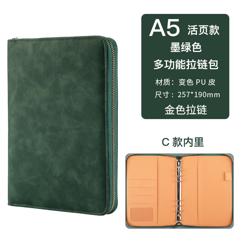 8.5inch 짙은 녹색 C 스타일 골드 지퍼