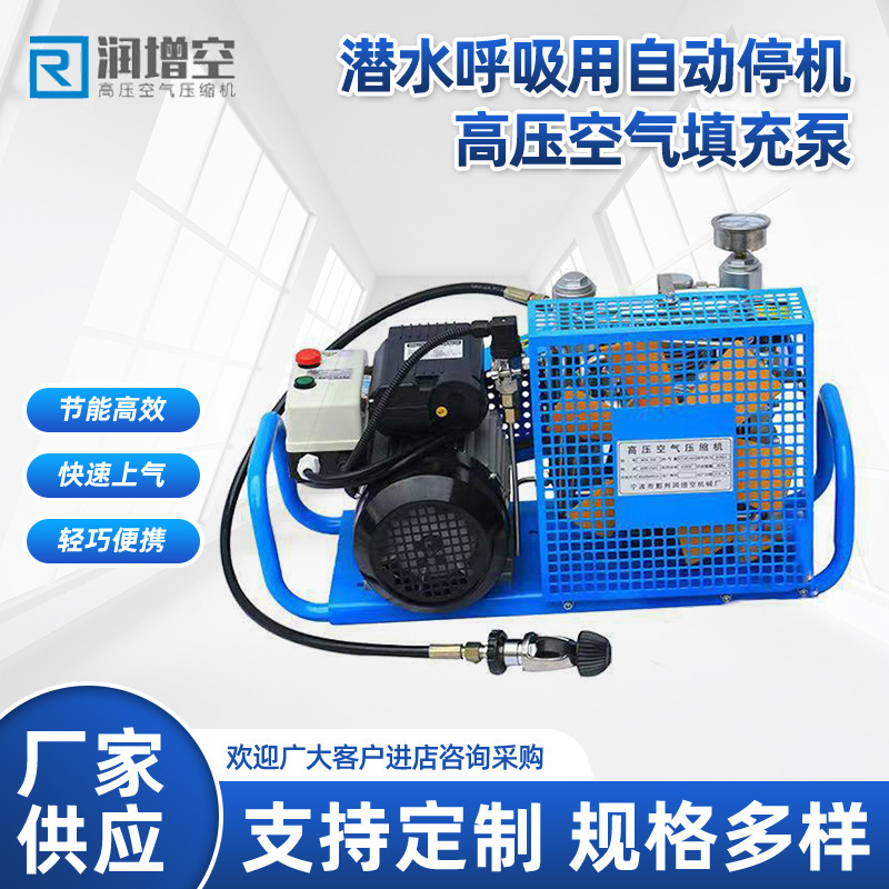 Runzengkong Diving Breathing Automatic Shutdown High-Pressure Air Filling Pump Cylinder Air Compressor Silent