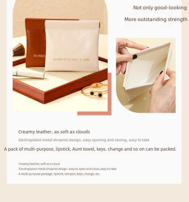 Nouveau sac de rangement en PU pour éclats d'obus, mini porte-monnaie pour femme, portefeuille pour femme, sac à cartes, sac de grande qualité, sac à cosmétiques_voghion.com