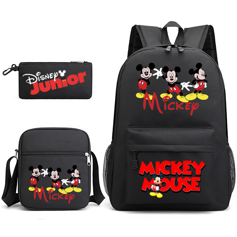3-pieza portátil traje para niñas estudiantes universitarios niños mochila de lona Mickey/ratón 2022