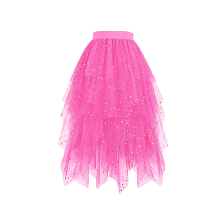 Cross-Border Mesh Sequin Skirt, Tulle Skirt, Puffy Skirt, Star Mesh Skirt, Tutu Skirt, Irregular Mid-Length Tulle Skirt Cross-Border Mesh Sequin Skirt, Tulle Skirt, Puffy Skirt, Star Mesh Skirt, Tutu Skirt, Irregular Mid-Length Tulle Skirt