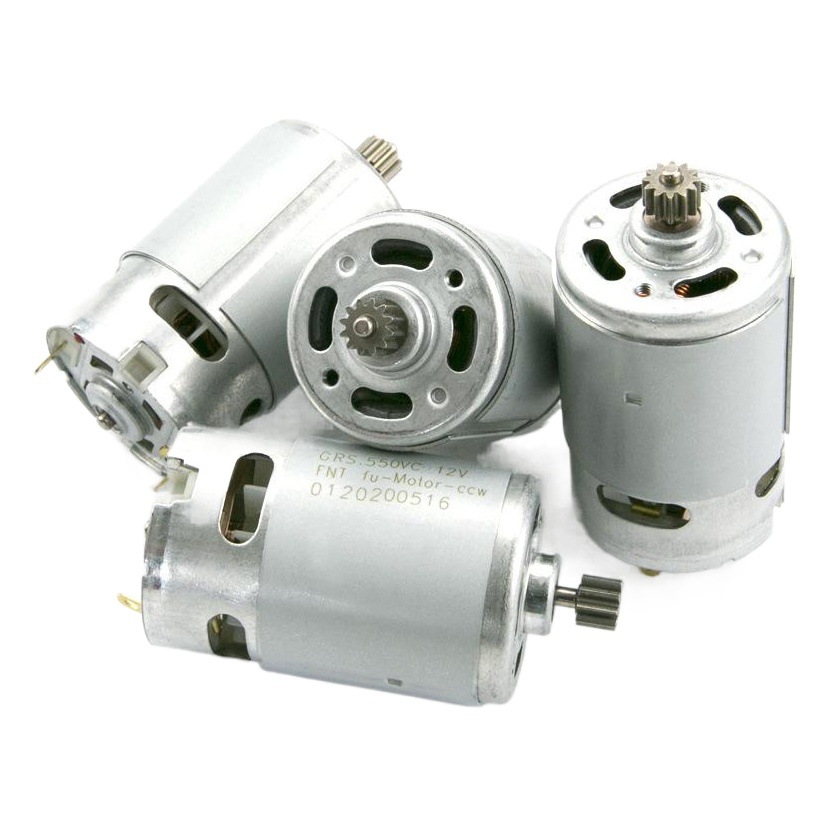 Rs550 Motor DC 10. 8v12v16.8v18v21v25v litio taladro eléctrico destornillador 9 dientes 12 motor