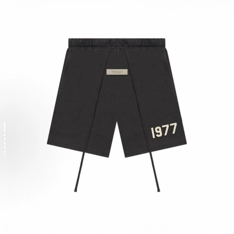 Essentials Ss22 Sweatshort 1977 Flocked Sports Casual Shorts for Men and Women