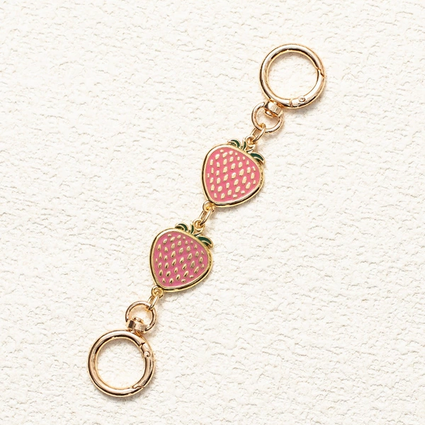 Straight gold pink strawberry style 15.5cm
