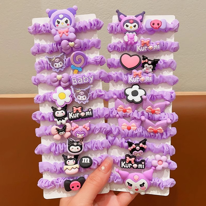 lindas cuerdas de cabeza de Kulomi niñas anillo de cabello dulce de alto valor facial cuerdas de cabello de niñas atar cabello correa de goma anillo de intestino delgado