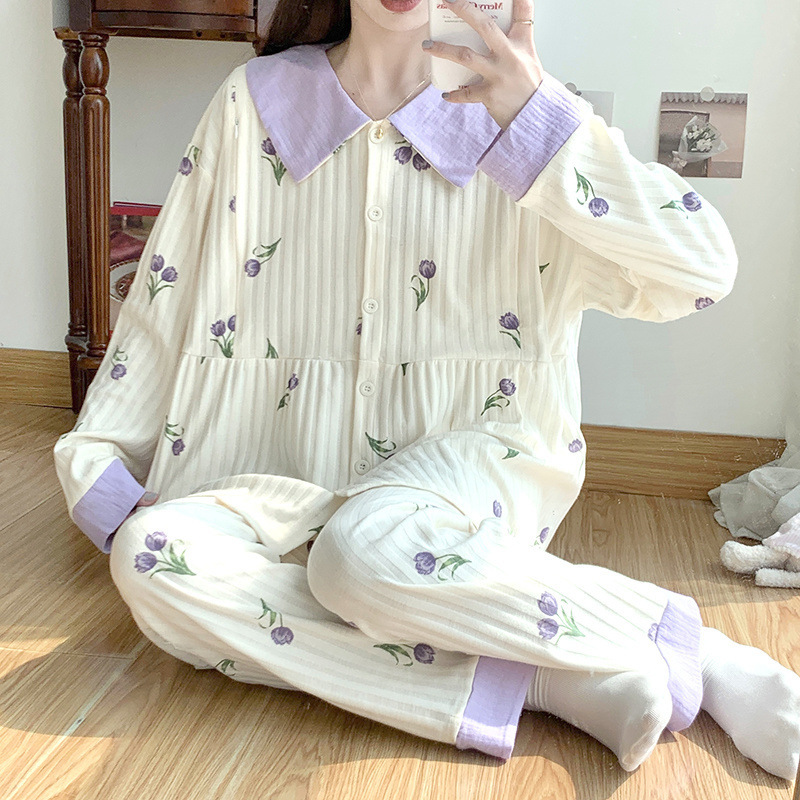 보라색 튤립 코튼