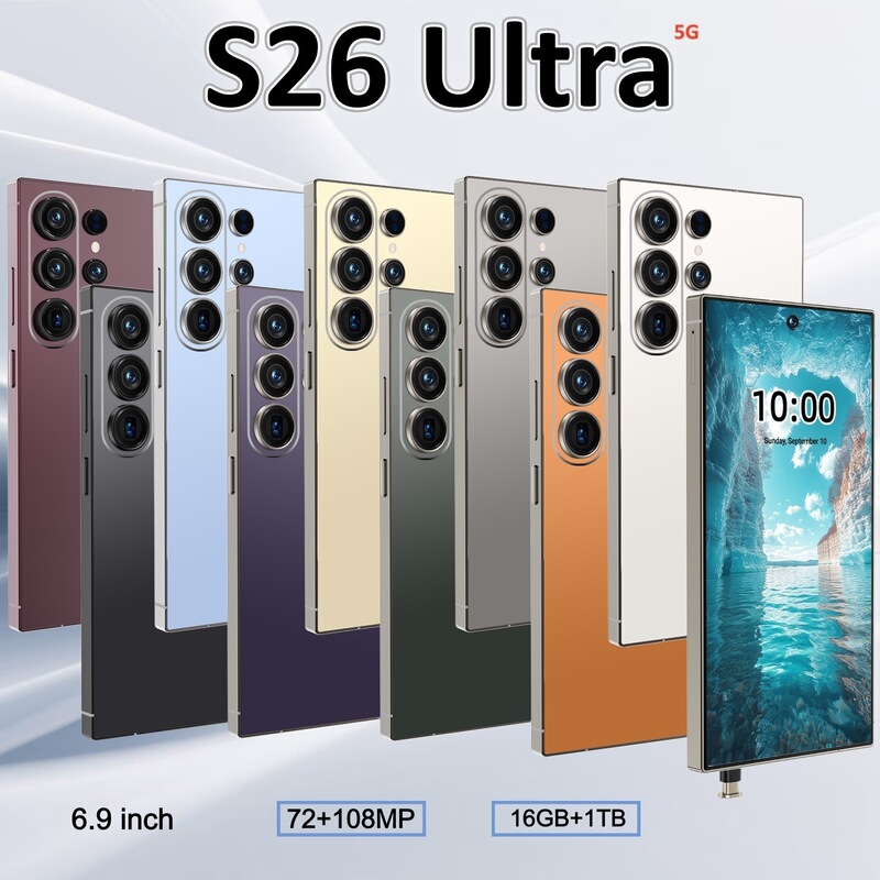 Cugo Popular Cross-Border Mobile Phone S26 Ultra with Built-In Pen 4g Octa-Core 4+64 7.3inch Cross-Border Smartphone