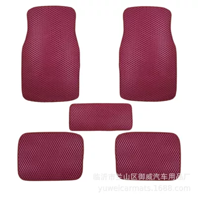 Universal Foot Pad, Foot Mat Grid Pattern Diamond Pattern - red-five-pieces-small-head