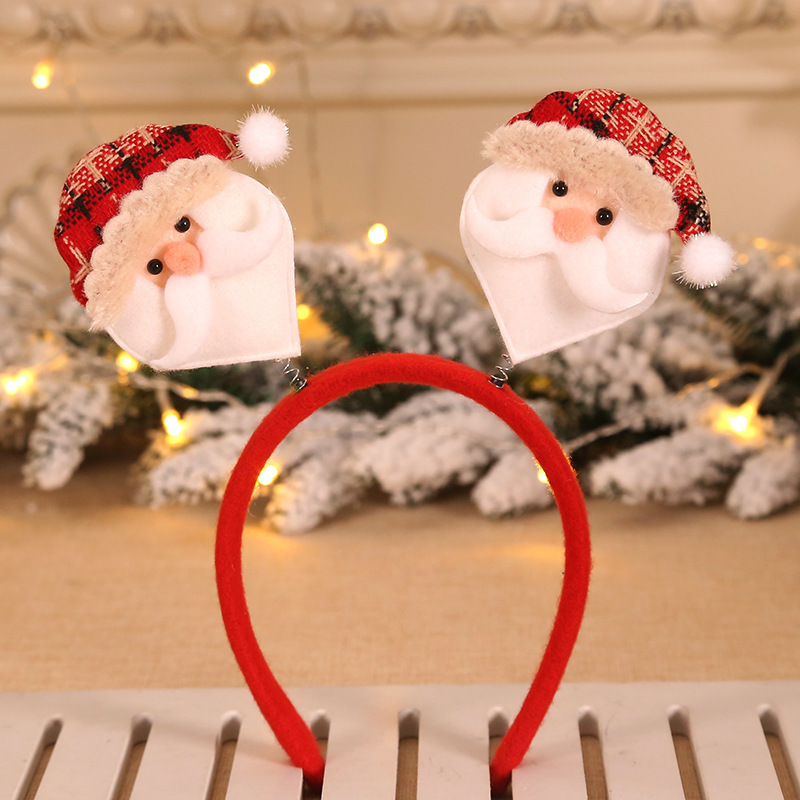新しいクリスマスパーティーショー装飾子供のギフトクリスマス用品ヘッドバックルヘアフープ組み合わせメーカー卸売|undefined