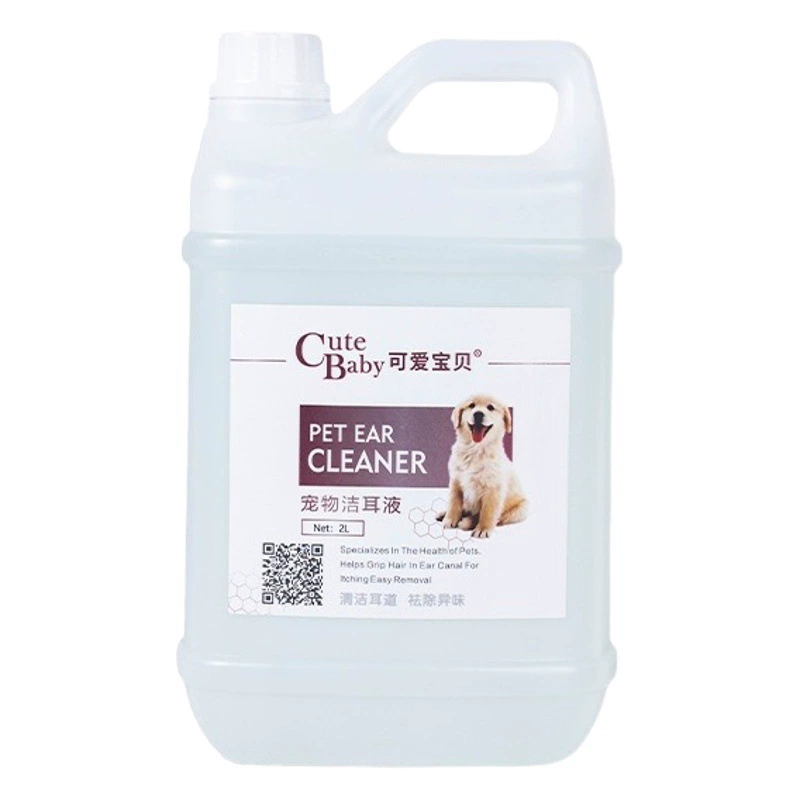 2 л оптовой партии милого и безопасного раствора для чистки ушей для младенцев и домашних животных, для очистки поверхности ушей и удаления ушной серы.