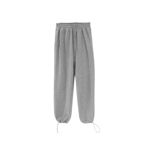Black and Grey Ankle Pants for Women - Spring and Autumn  New Casual Sweatpants Loose Leggings for Petite Women with Drawstring and Harlon Design