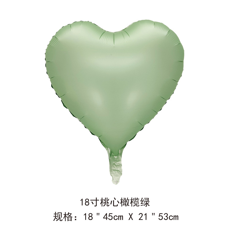 18inch heart olive green