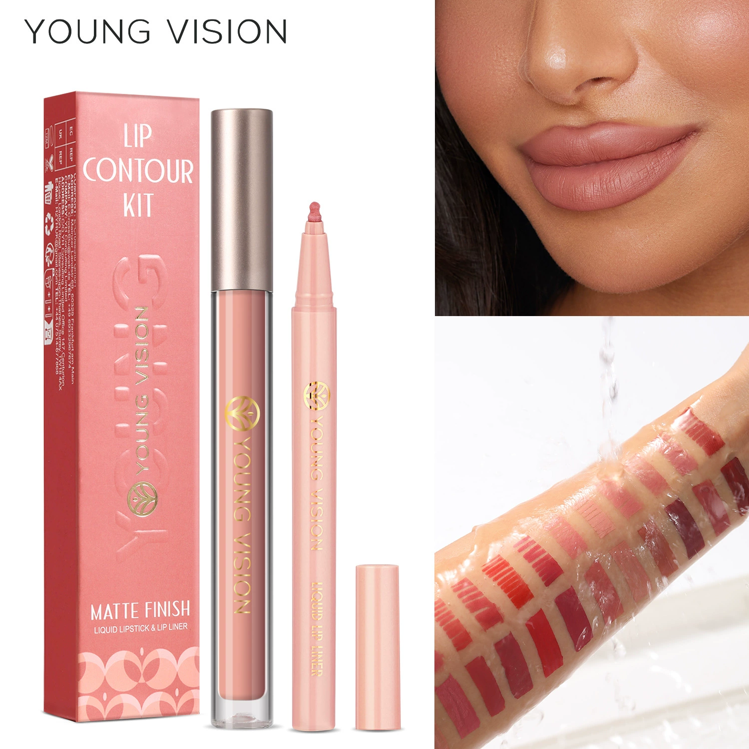 YOUNG VISION Lip gloss, lip pencil, set, 2 pieces