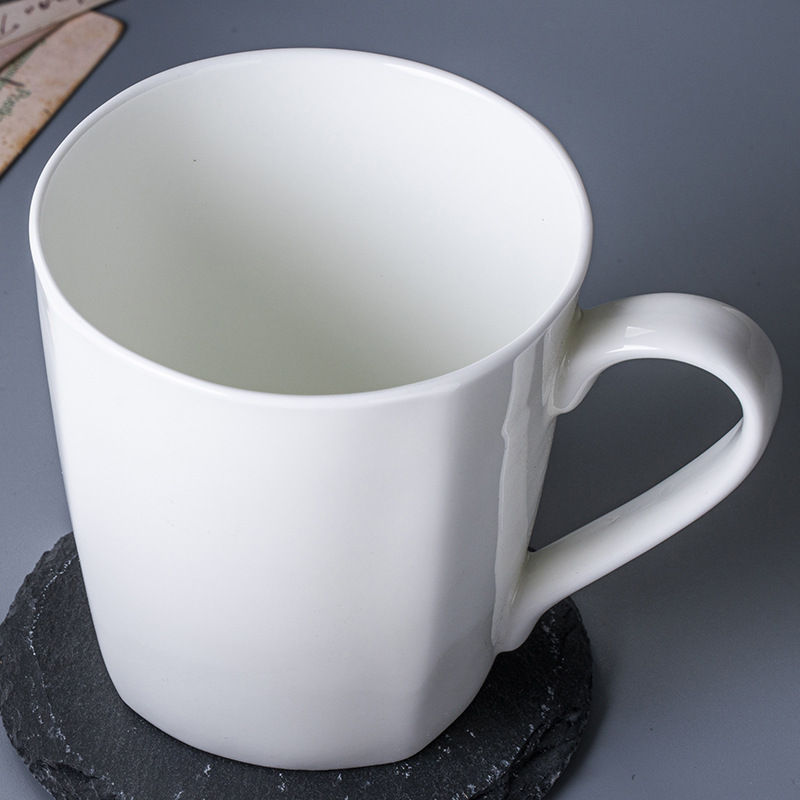 Jingdezhen marca taza de agua taza de óseo de porcelana blanca taza de agua fría de cerámica de oficina esmaltada taza de té de color taza de hotel